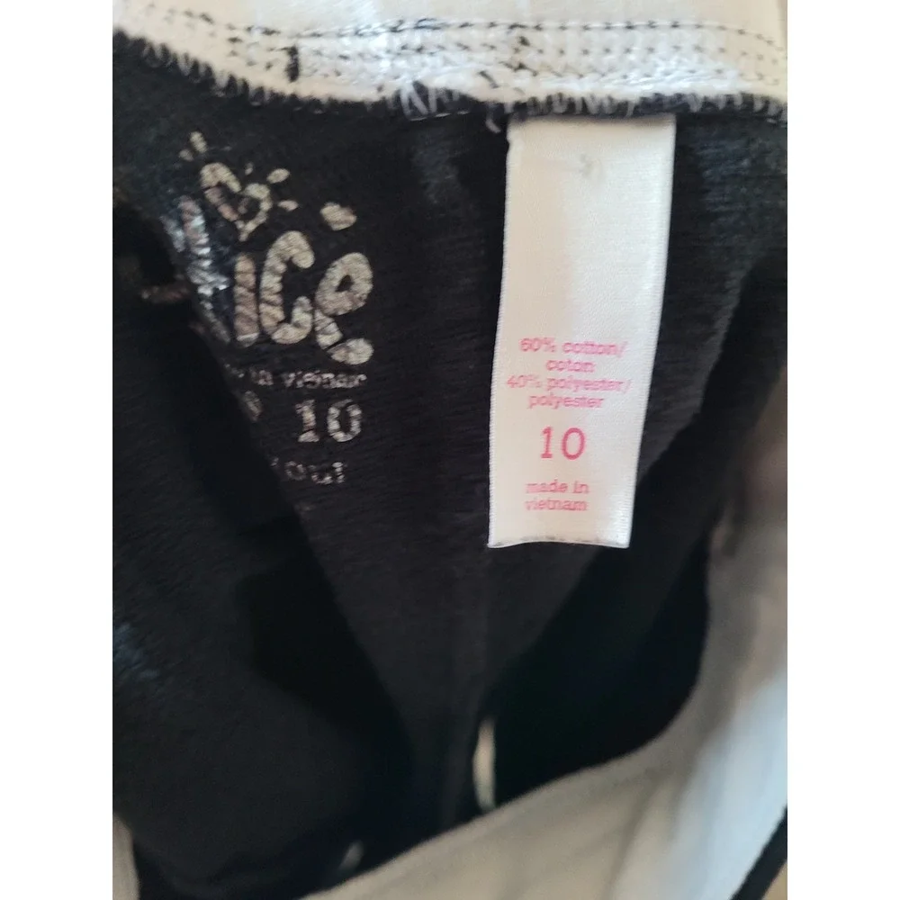 Justice Girls Black Knit Athletic Shorts Size 10 Drawstring Active Gym Dance #10